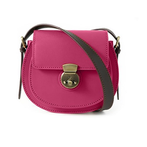 Genuine Leather Colorful Saddle Shoulder Bag DIY Kit – Babylon Leather - Babylon LeatherBabylon LeatherFJ07 - Pink