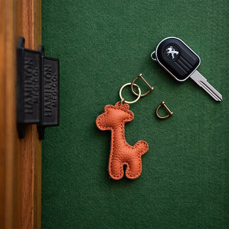 Giraffe Cartoon Keychain DIY Leather Kit – Babylon Leather - Babylon LeatherBabylon LeatherLZ66-Add 1 Large Horseshoe Buckle – Color in Notes