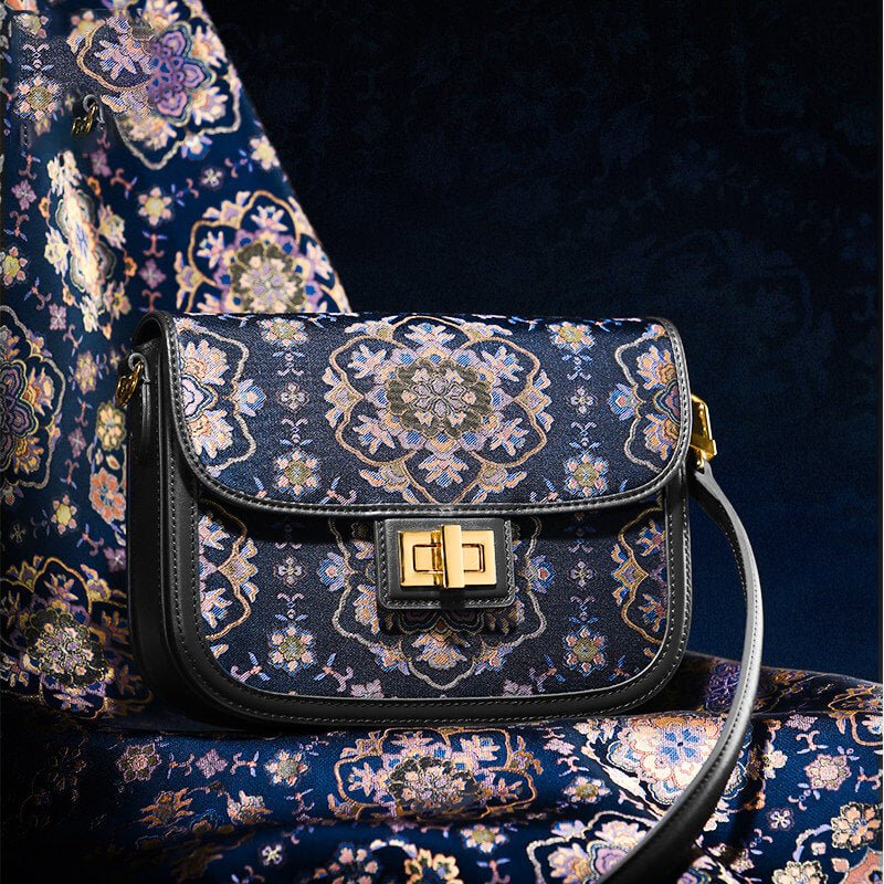 Guiding Light Leather and Silk Saddle Bag – Babylon Leather - Babylon LeatherBabylon LeatherTX178-Black