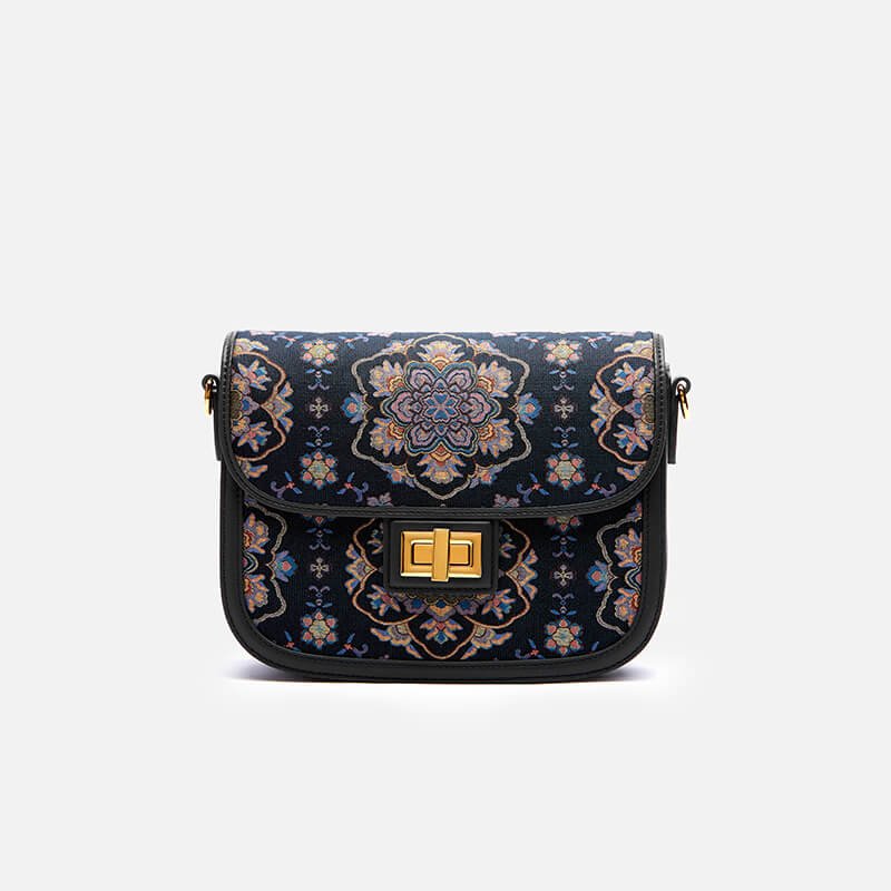 Guiding Light Leather and Silk Saddle Bag – Babylon Leather - Babylon LeatherBabylon LeatherTX178-Black