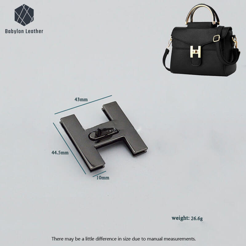 H Shape Creative Bag Closure Lock Twist Lock(1 PACK) - Babylon LeatherBabylon LeatherTL - 098 - Gold - 1 PACK