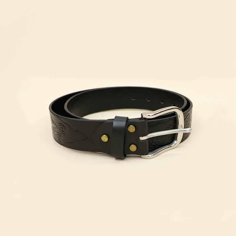 Handcrafted Full - Grain Leather Belt for Everyday Wear – Babylon Leather - Babylon LeatherBabylon LeatherLB03-Black-41" | 105 cm