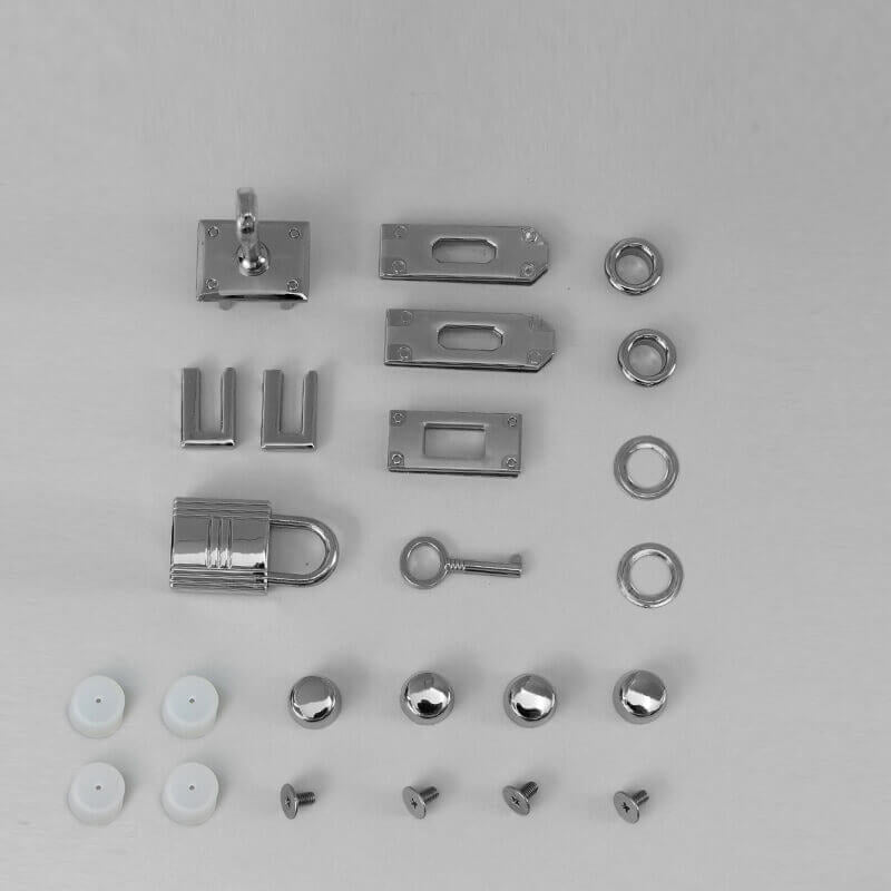 Hardware Kit For Birkin-Style Leather Tote Bag – Babylon Leather - Babylon LeatherBabylon LeatherSY04 & SY109 & SY112-HW-Silver-M