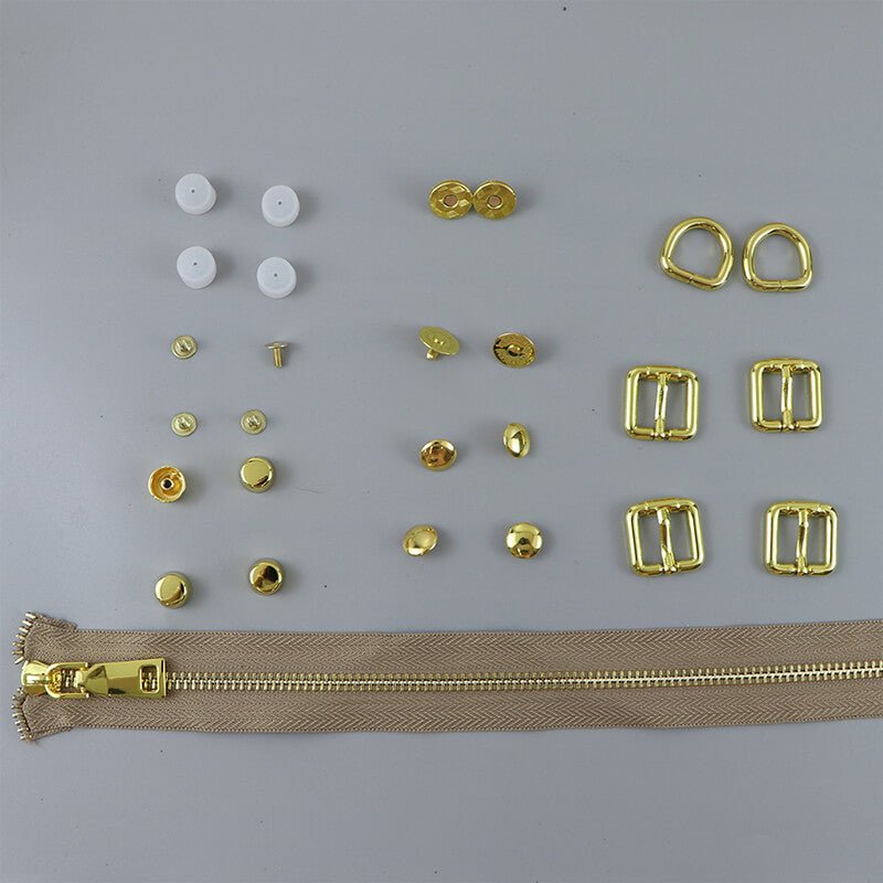 Hardware Kit for Color-Block Shoulder Tote Bag – Babylon Leather - Babylon LeatherBabylon LeatherSY114-HW-Gold-White
