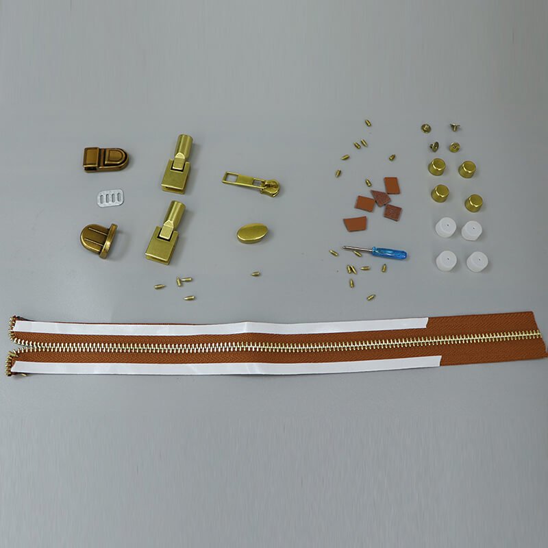 Hardware Kit For Leather Baguette Shoulder Bag – Babylon Leather - Babylon LeatherBabylon LeatherSY03-HW-Gold-Caramel
