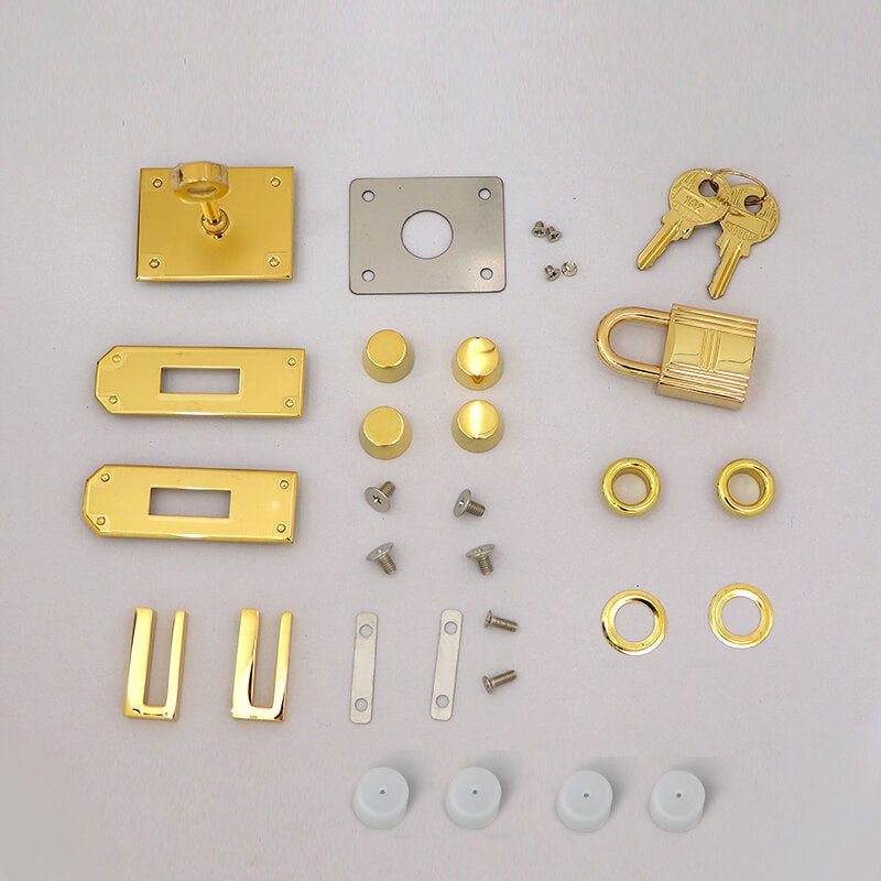 Hardware Kit For Oblique Pricked Holes Birkin-Style Tote Bag – Babylon Leather - Babylon LeatherBabylon LeatherSY104 & SY105-HW-Gold