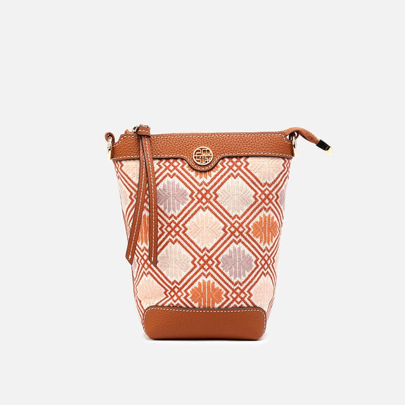 Harmonic Path Leather and Silk Crossbody Bag – Babylon Leather - Babylon LeatherBabylon LeatherTX095-Brown