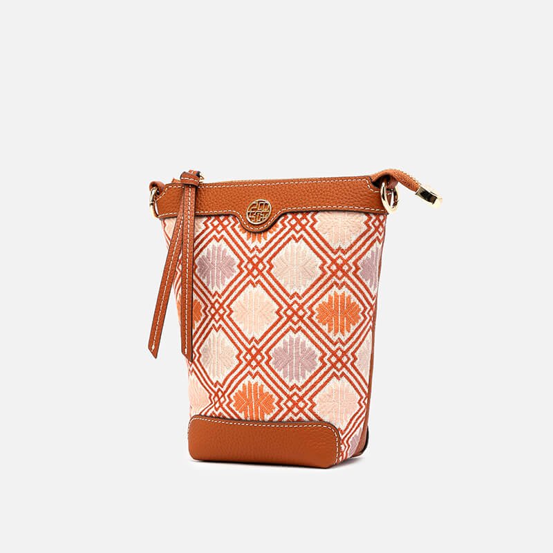 Harmonic Path Leather and Silk Crossbody Bag – Babylon Leather - Babylon LeatherBabylon LeatherTX095-Brown