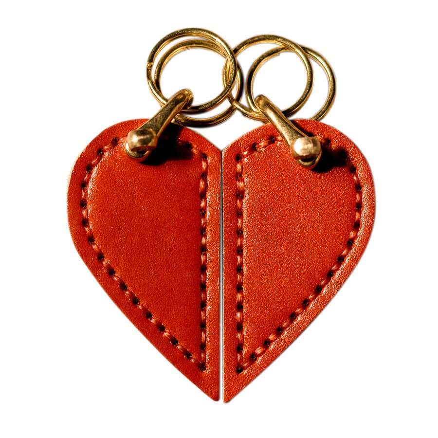 Heart - Shaped Veg Tanned Leather Keychain DIY Kit – Babylon Leather - Babylon LeatherBabylon LeatherPJ01-Brown