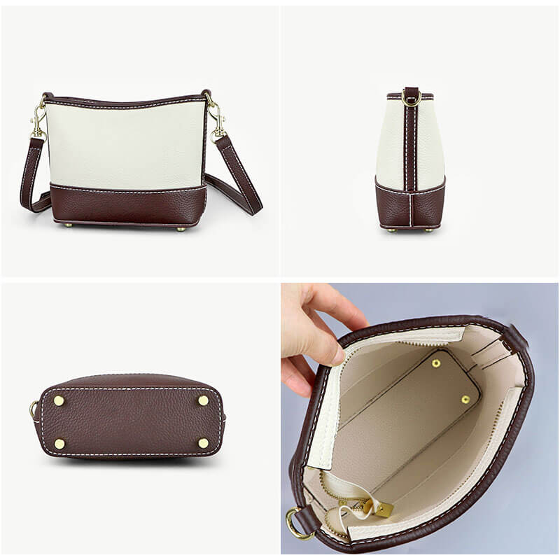 Hobo Bucket Bag DIY Kit – Babylon Leather - Babylon LeatherBabylon LeatherSY77 - Brown & White - White