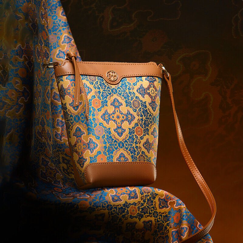 Inner Reflection Leather and Silk Crossbody Bag – Babylon Leather - Babylon LeatherBabylon LeatherTX175-Brown