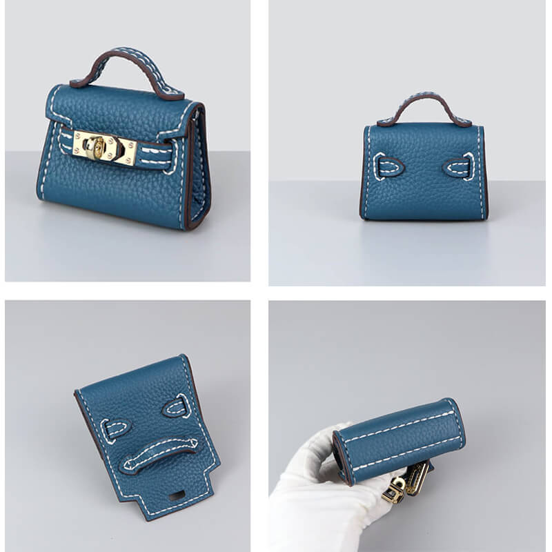 Kelly Bag Charm DIY Kit – Babylon Leather - Babylon LeatherBabylon LeatherSY111-Peacock Blue-Gold-White