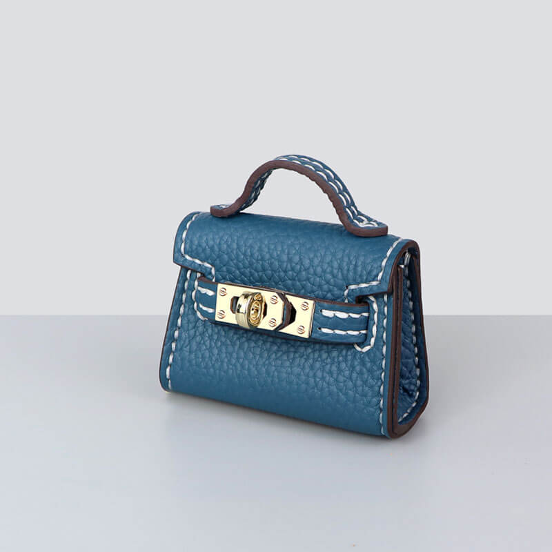 Kelly Bag Charm DIY Kit – Babylon Leather - Babylon LeatherBabylon LeatherSY111 - Peacock Blue - White