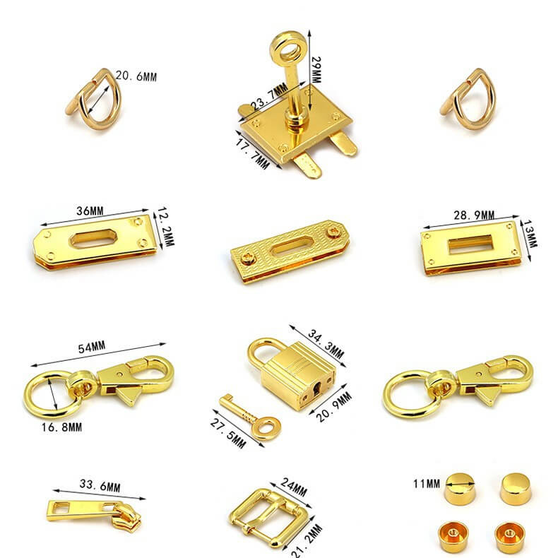 Kelly - Style Hardware Set - Babylon leather - Babylon LeatherBabylon LeatherHW02-Gold-Small