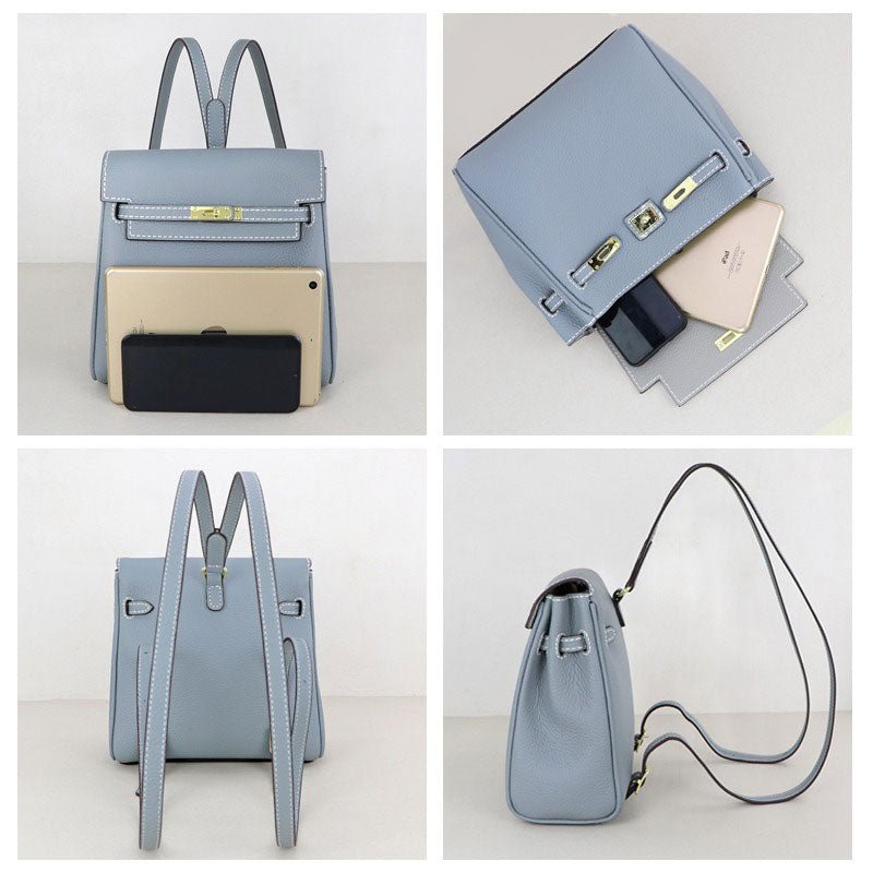 Kelly - Style Leather Backpack DIY Kit – Babylon Leather - Babylon LeatherBabylon LeatherSY12 - Black - Lychee Pattern Leather - Matching Color