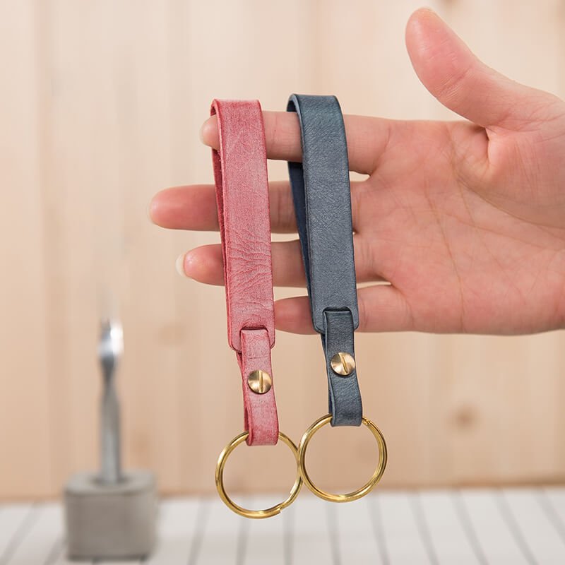 Keychain DIY Kits Fog Wax Leather – Babylon Leather - Babylon LeatherBabylon LeatherLZ31 - Pink