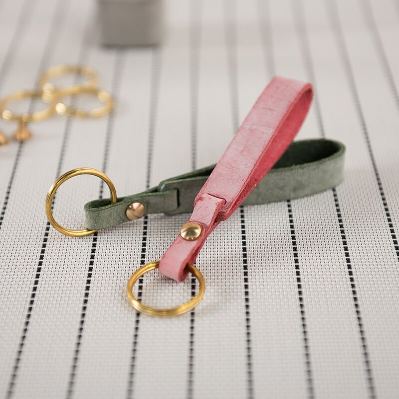 Keychain DIY Kits Fog Wax Leather – Babylon Leather - Babylon LeatherBabylon LeatherLZ31 - Pink