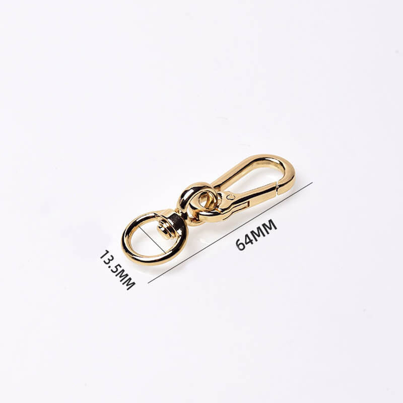 Keychain Swivel Lobster Clasp - Babylon Leather - Babylon LeatherBabylon LeatherJY12-Gold-13.5mm