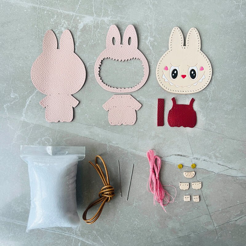 Labubu Leather Charm DIY Kit – Babylon Leather - Babylon LeatherBabylon LeatherSG02-Pink
