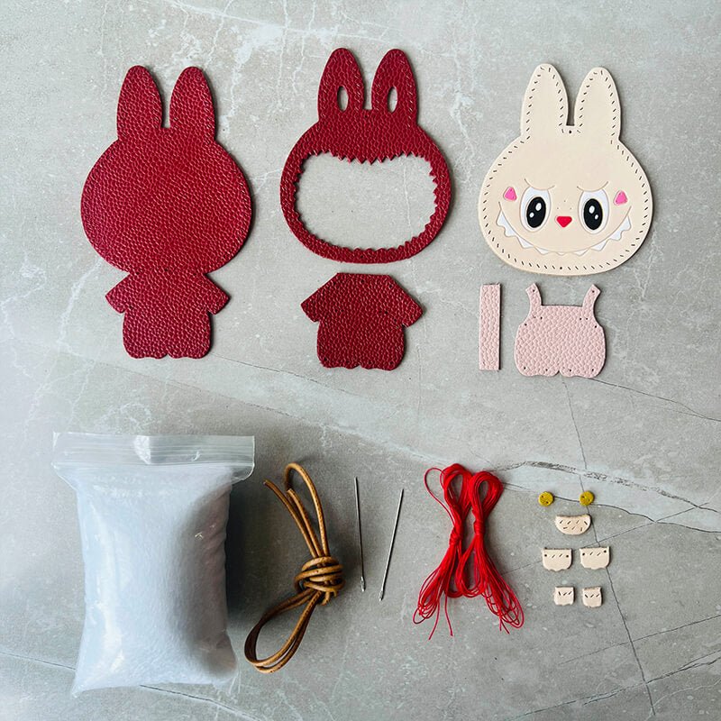 Labubu Leather Charm DIY Kit – Babylon Leather - Babylon LeatherBabylon LeatherSG02-Red