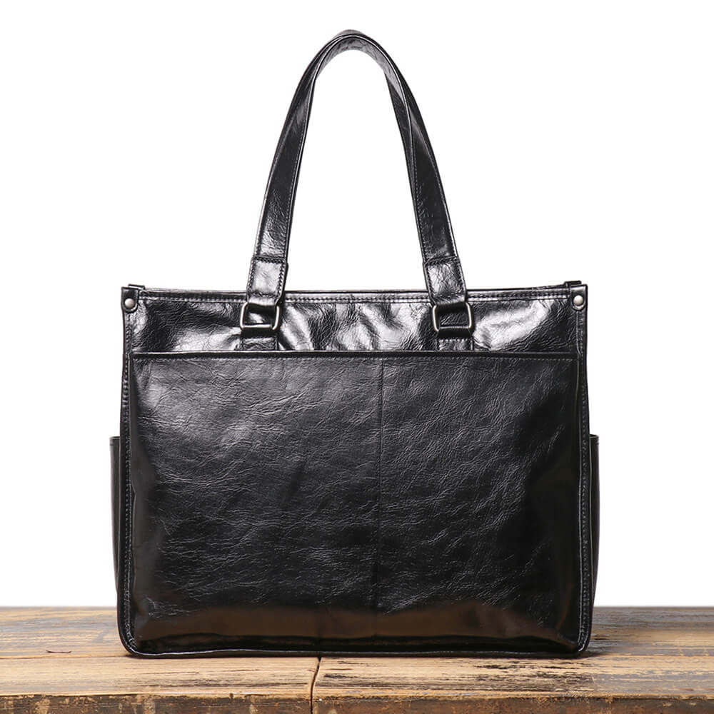 Large Capacity Top Grain Briefcase – Babylon Leather - Babylon LeatherBabylon LeatherLJ063 - Coffee