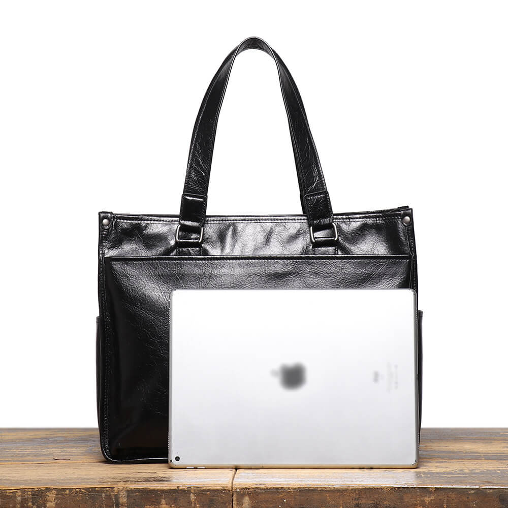 Large Capacity Top Grain Briefcase – Babylon Leather - Babylon LeatherBabylon LeatherLJ063 - Coffee