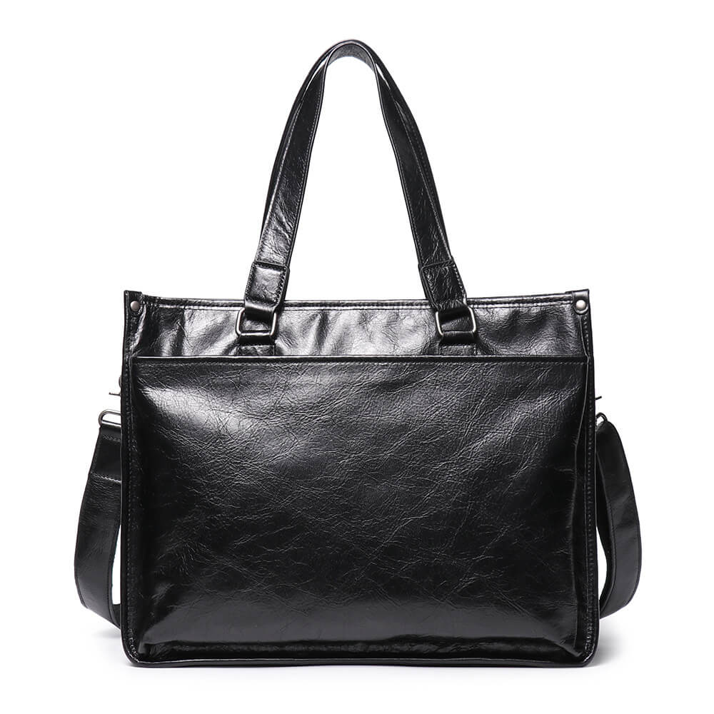 Large Capacity Top Grain Briefcase – Babylon Leather - Babylon LeatherBabylon LeatherLJ063 - Coffee