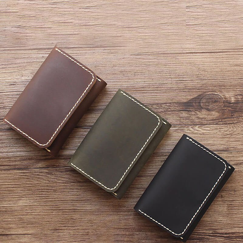 Large Card Coin Case Crazy Horse Leather DIY Kit – Babylon Leather - Babylon LeatherBabylon LeatherCY63-Brown