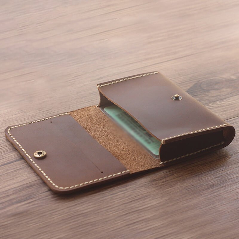 Large Card Coin Case Crazy Horse Leather DIY Kit – Babylon Leather - Babylon LeatherBabylon LeatherCY63-Brown