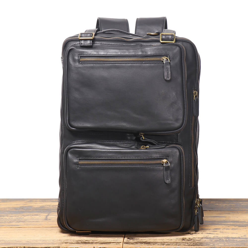 Large Leather Business Travel Briefcase – Babylon Leather - Babylon LeatherBabylon LeatherLJ056 - Black