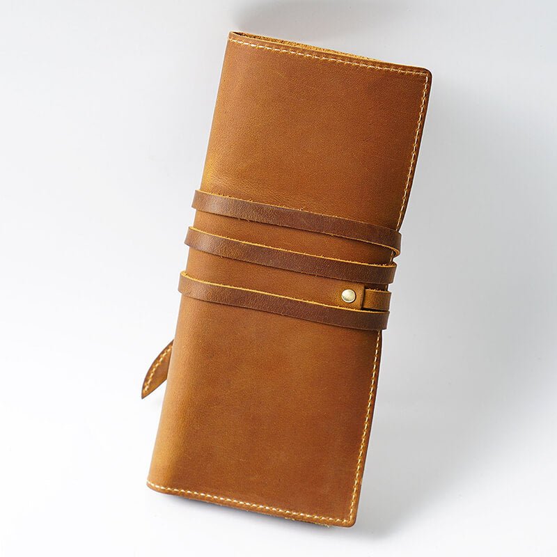 Large Leather Pen Roll Multi-Slot – Babylon Leather - Babylon LeatherBabylon LeatherAN27-Brown