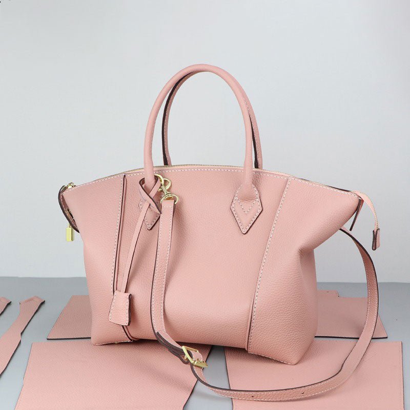 Large Leather Tote Bag DIY Kit for Beginners – Babylon Leather - Babylon LeatherBabylon LeatherSY32 - Matching Color - Lychee Pattern Leather - Pink