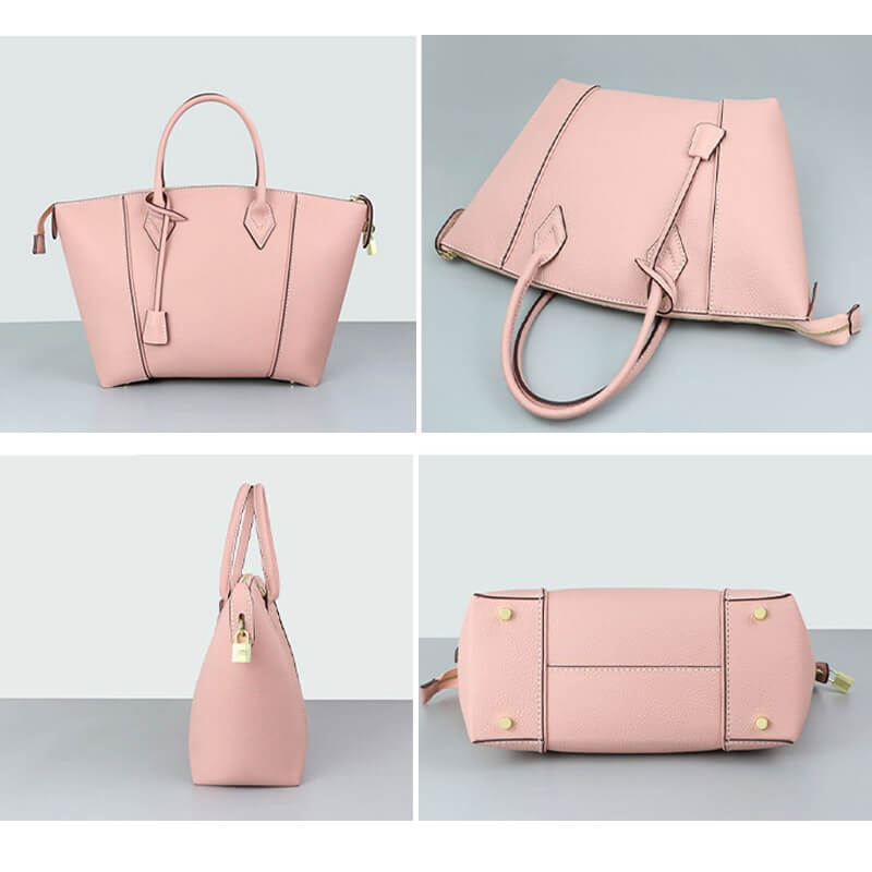 Large Leather Tote Bag DIY Kit for Beginners – Babylon Leather - Babylon LeatherBabylon LeatherSY32-Pink-Large-Color-Matched
