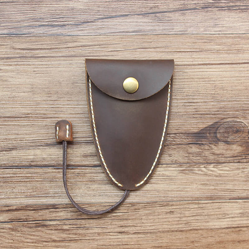 Large Snap Key Case Crazy Horse Leather DIY Kit – Babylon Leather - Babylon LeatherBabylon LeatherCY46-Brown