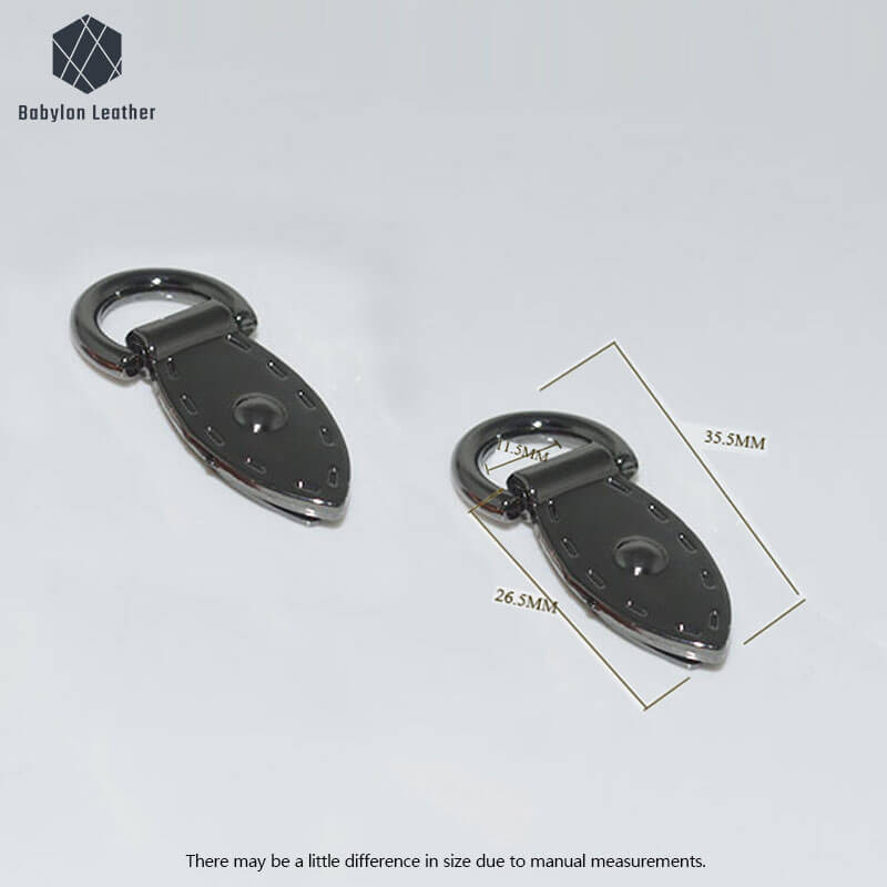 Leaf Shape Creative Shoulder Strap Connector Strap Buckle(2 PACK) - Babylon LeatherBabylon LeatherCSB - 149 - Black