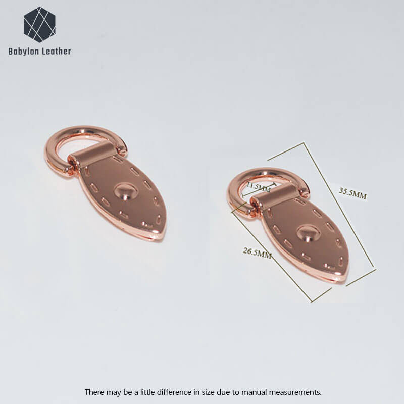 Leaf Shape Creative Shoulder Strap Connector Strap Buckle(2 PACK) - Babylon LeatherBabylon LeatherCSB - 149 - Rose Gold