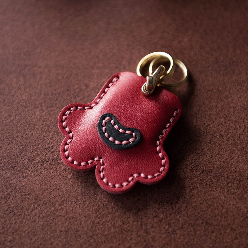 Leather Access Card & Key Holder DIY Kit with Solid Brass – Babylon Leather - Babylon LeatherBabylon LeatherLZ56-Red-Veg Tanned Leather
