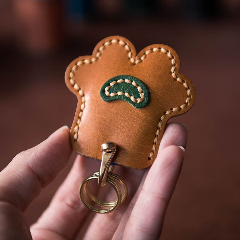 Leather Access Card & Key Holder DIY Kit with Solid Brass – Babylon Leather - Babylon LeatherBabylon LeatherLZ56-Yellow-Veg Tanned Leather
