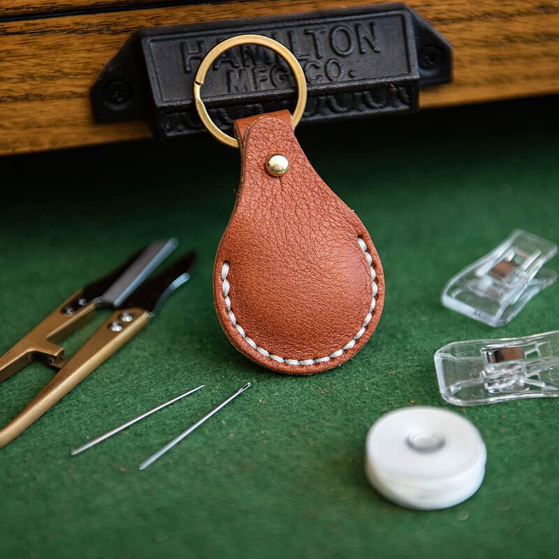 Leather Air Tag Case DIY Craft Kits – Babylon Leather - Babylon LeatherBabylon LeatherLZ50 - Brown - Soft Veg Tanned Leather