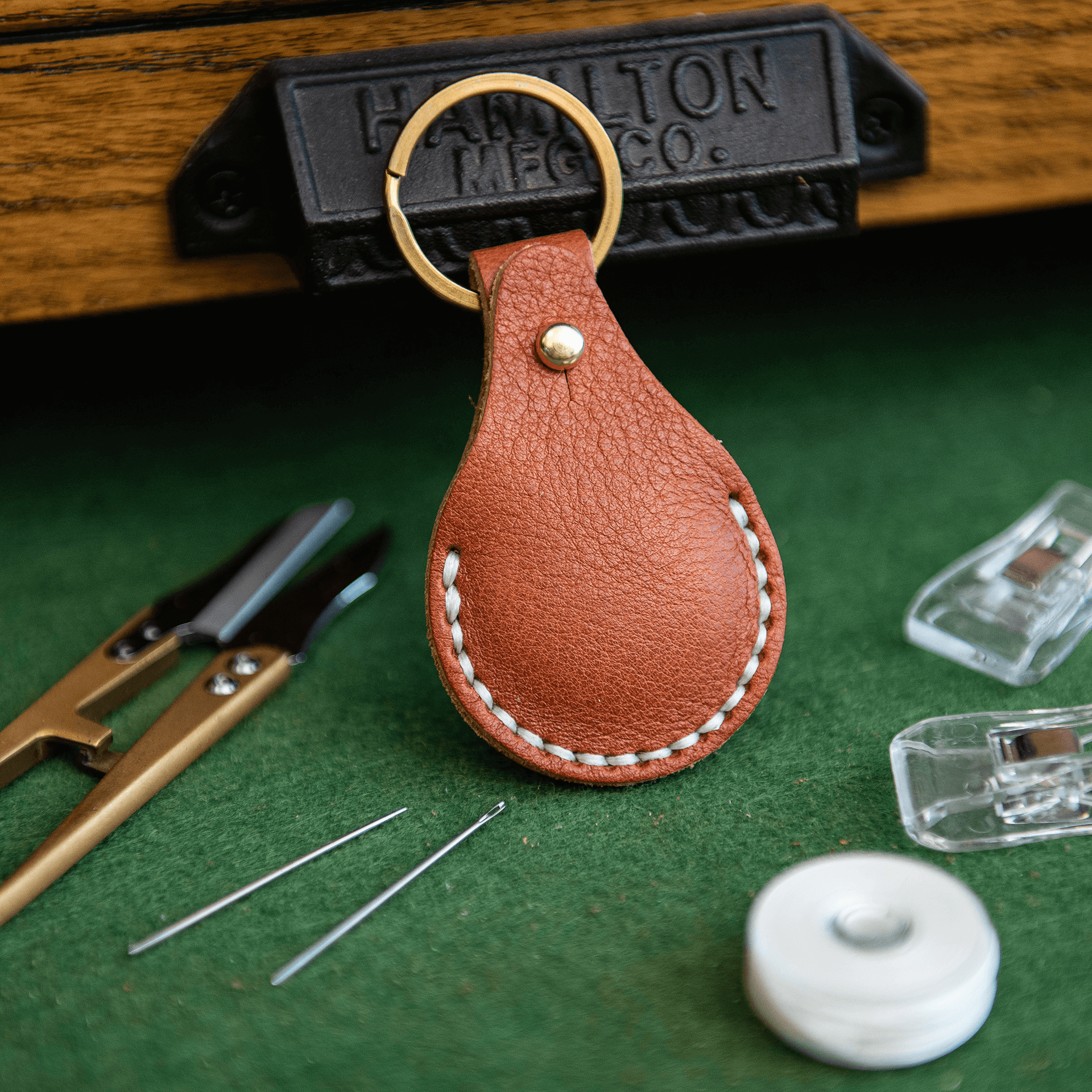 Leather Air Tag Case DIY Craft Kits – Babylon Leather - Babylon LeatherBabylon LeatherLZ50 - Brown - Soft Veg Tanned Leather