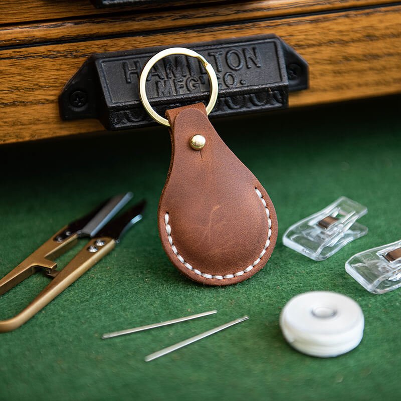 Leather Air Tag Case DIY Craft Kits – Babylon Leather - Babylon LeatherBabylon LeatherLZ50-Light Brown-Crazy Horse Leather