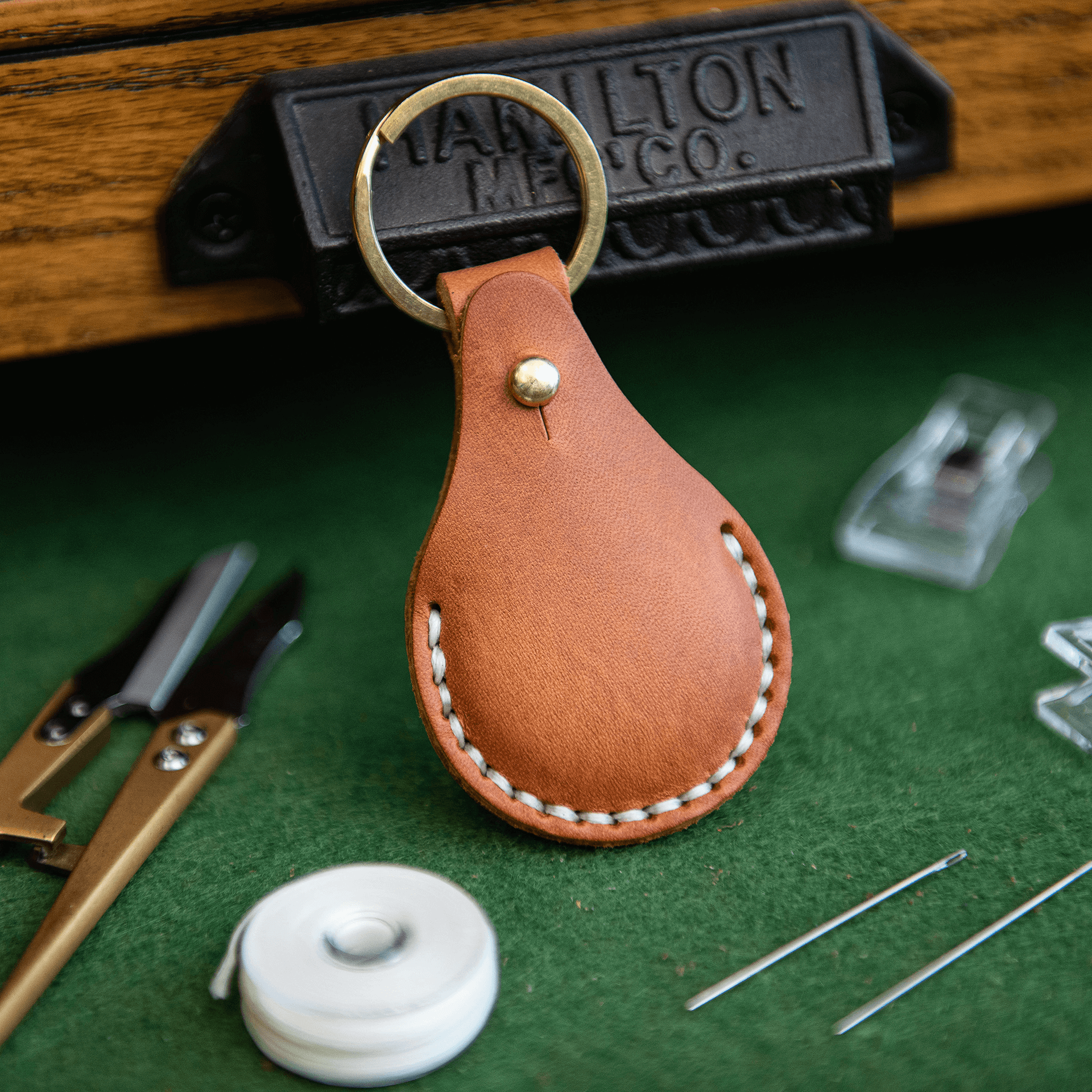 Leather Air Tag Case DIY Craft Kits – Babylon Leather - Babylon LeatherBabylon LeatherLZ50 - Light Brown - Veg Tan Leather