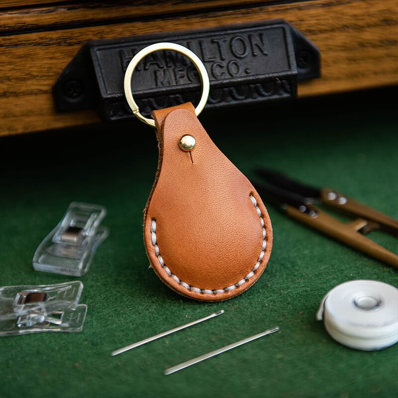 Leather Air Tag Case DIY Craft Kits – Babylon Leather - Babylon LeatherBabylon LeatherLZ50-Yellow-Veg Tan Leather