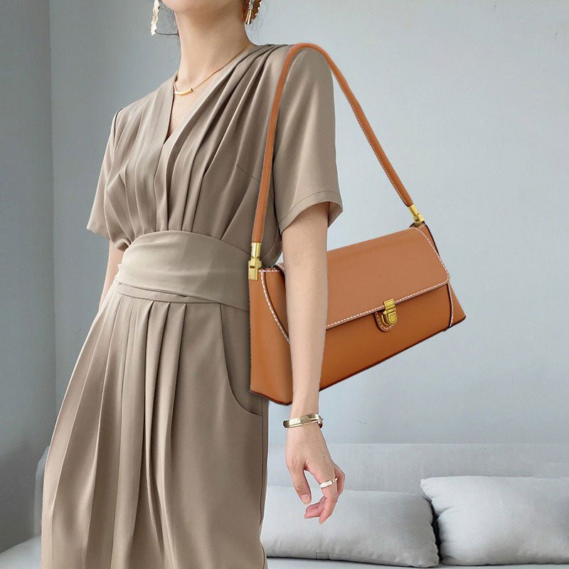 Leather Baguette Shoulder Bag DIY Kit – Babylon Leather - Babylon LeatherBabylon LeatherSY03 - Matching Color - Caramel