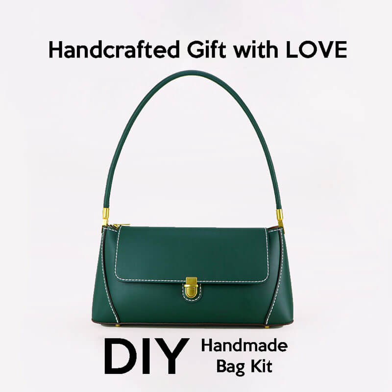 Leather Baguette Shoulder Bag DIY Kit – Babylon Leather - Babylon LeatherBabylon LeatherSY03 - Matching Color - Caramel