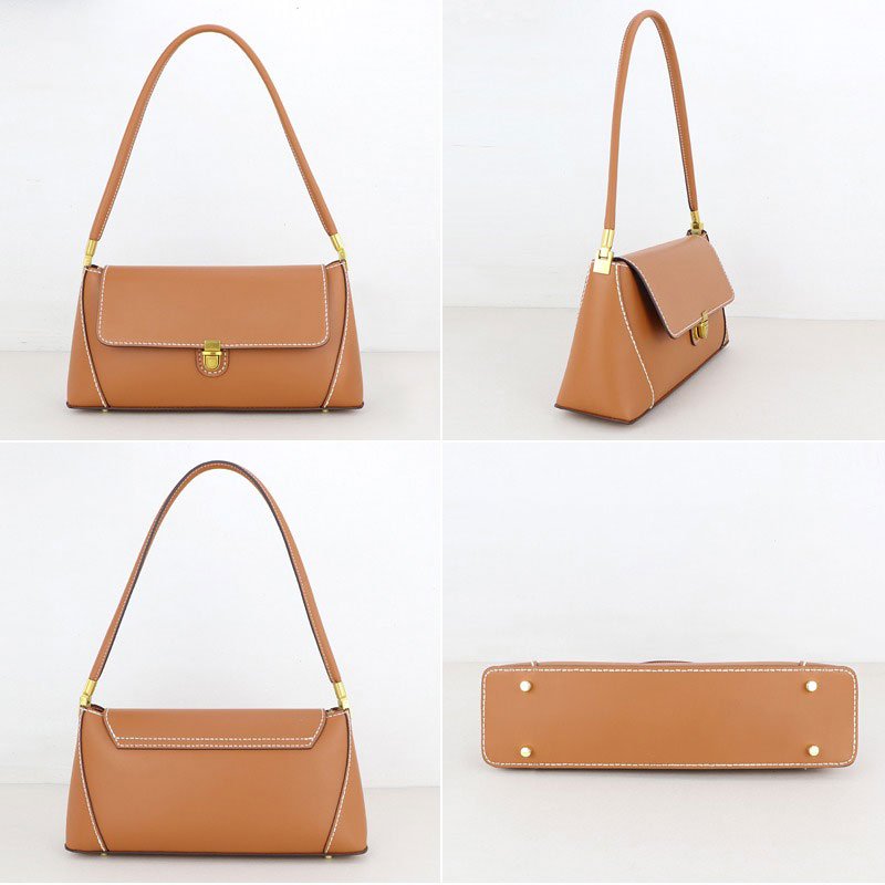 Leather Baguette Shoulder Bag DIY Kit – Babylon Leather - Babylon LeatherBabylon LeatherSY03 - Matching Color - Caramel