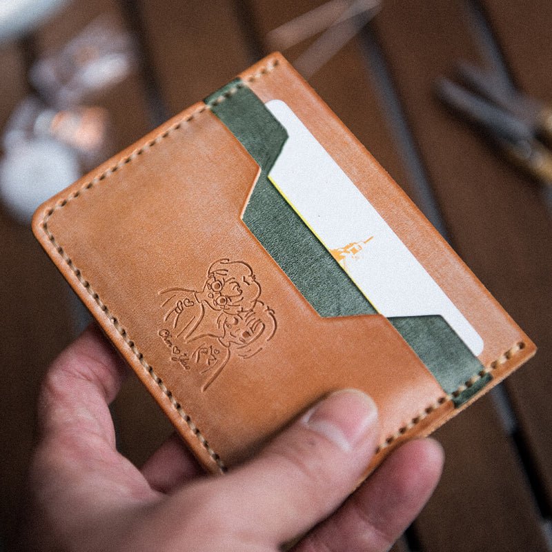 Leather Card Holder DIY Gift for Him – Babylon Leather - Babylon LeatherBabylon LeatherLZ27 - Yellow - Fog Wax Leather