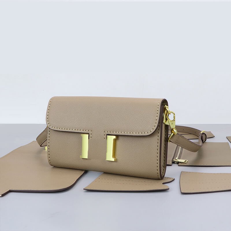 Leather Constance To Go Wallet DIY Kit – Babylon Leather - Babylon LeatherBabylon LeatherSY128-Khaki-Color-Matched