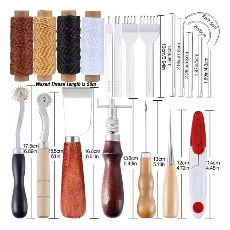 Leather Craft Hand Tool Set for Bags and Small Goods - Babylon Leather - Babylon LeatherBabylon LeatherXH84-Sets (17Pcs)