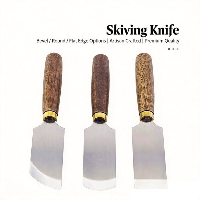 Leather Cutting Knife Set Beech Wood Handle – Babylon Leather - Babylon LeatherBabylon LeatherXH24-Angled Blade
